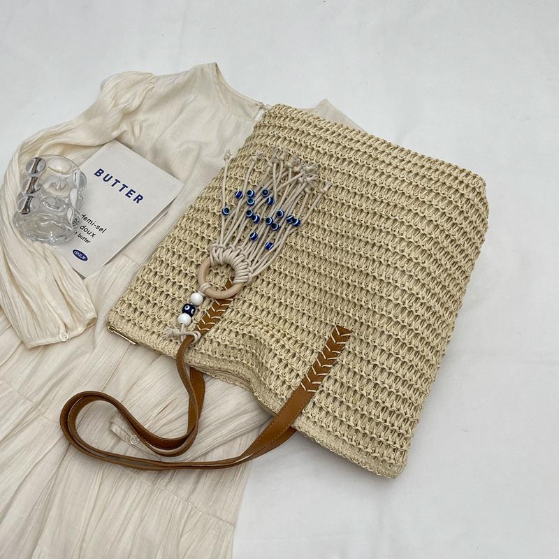 Женская тканая сумка большой емкости для подмышек — фото 17