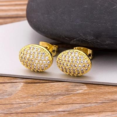 New Fashion Geometric Stud Earrings Copper Cubic Zirconia Wedding Party Daily Wearable Charm Jewelry Styles Fow Women Best Gifts
