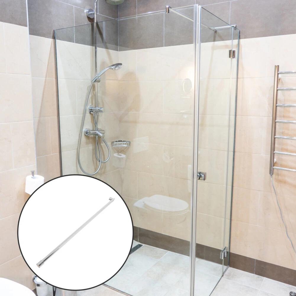 Adjustable Shower Rod Stainless Steel Support Bar Adjustable Shower Support Bar Telescopic Design For Walk-in Shower
