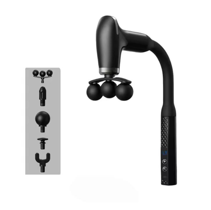 2026 Smart Electric Fascia Gun Rechargeable Handle Bent Long Handle Muscle Relaxation Massager Home Back Muscle Christmas Gift