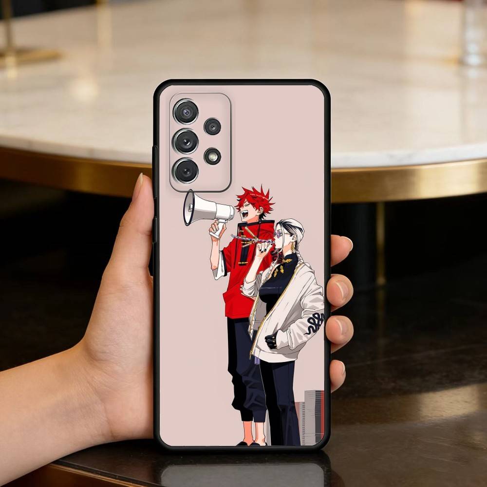 C-Comics G-Gokurakugai Phone Case For Samsung Galaxy A73,A72,A71,A70,A53,A52,A51,Soft Silicone Black Cover