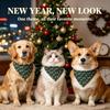 2pcs Adjustable Scarf Bibs Stylish Dog Bandanas Portable Christmas Pet Bandana  Pet Supplies