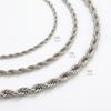 Premium Edelstahl Kordelgliederkette Halskette Hypoallergenes Minimalistisches Choker für Damen & Herren Tägliche Tragekette für Mann