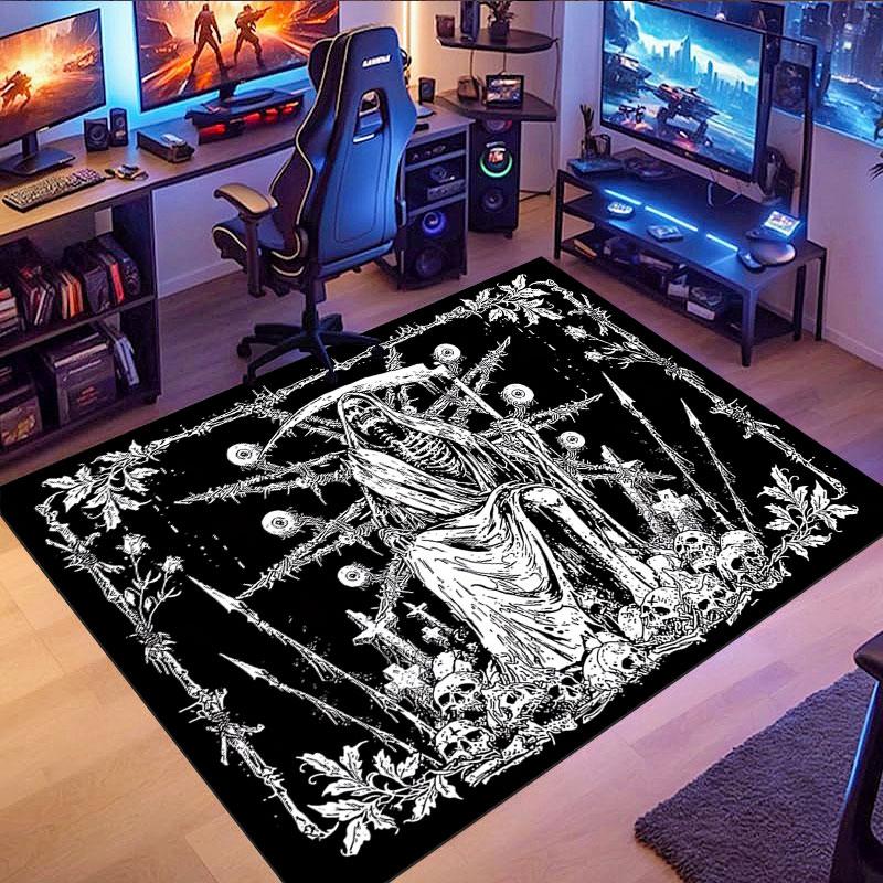 Dark Reaper Throne Rug, Suitable for Living Room, Bedroom, Game Room, Computer Room and Home Décor.