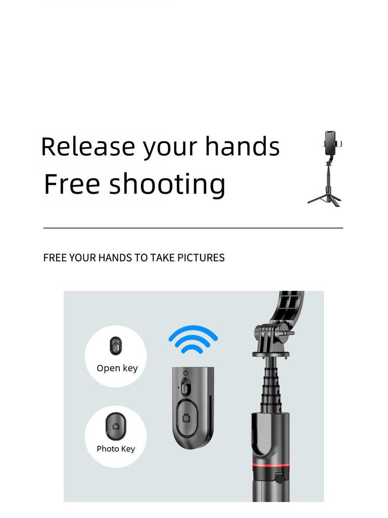 CYKE Bluetooth-Selfie-Stick mit integriertem Stativ und Fülllicht