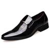 Leather Shoes Men  Business Oxford  Breathable Patent Leather Formal Shoes Plus Size Man Office Wedding Flats Male Black