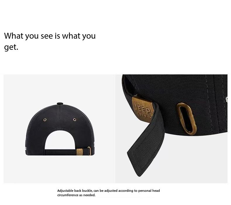 2026 Jeep High-quality Pure Cotton Embroidered Baseball Cap, Adjustable and Suitable for Both Men and Women. It Is Suitable for