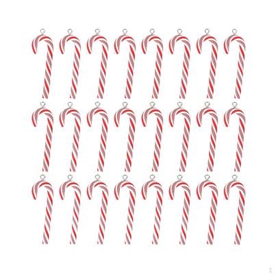 36x Christmas Candy Cane Decorations with Hooks Sturdy Ornament Hanging Pendant for