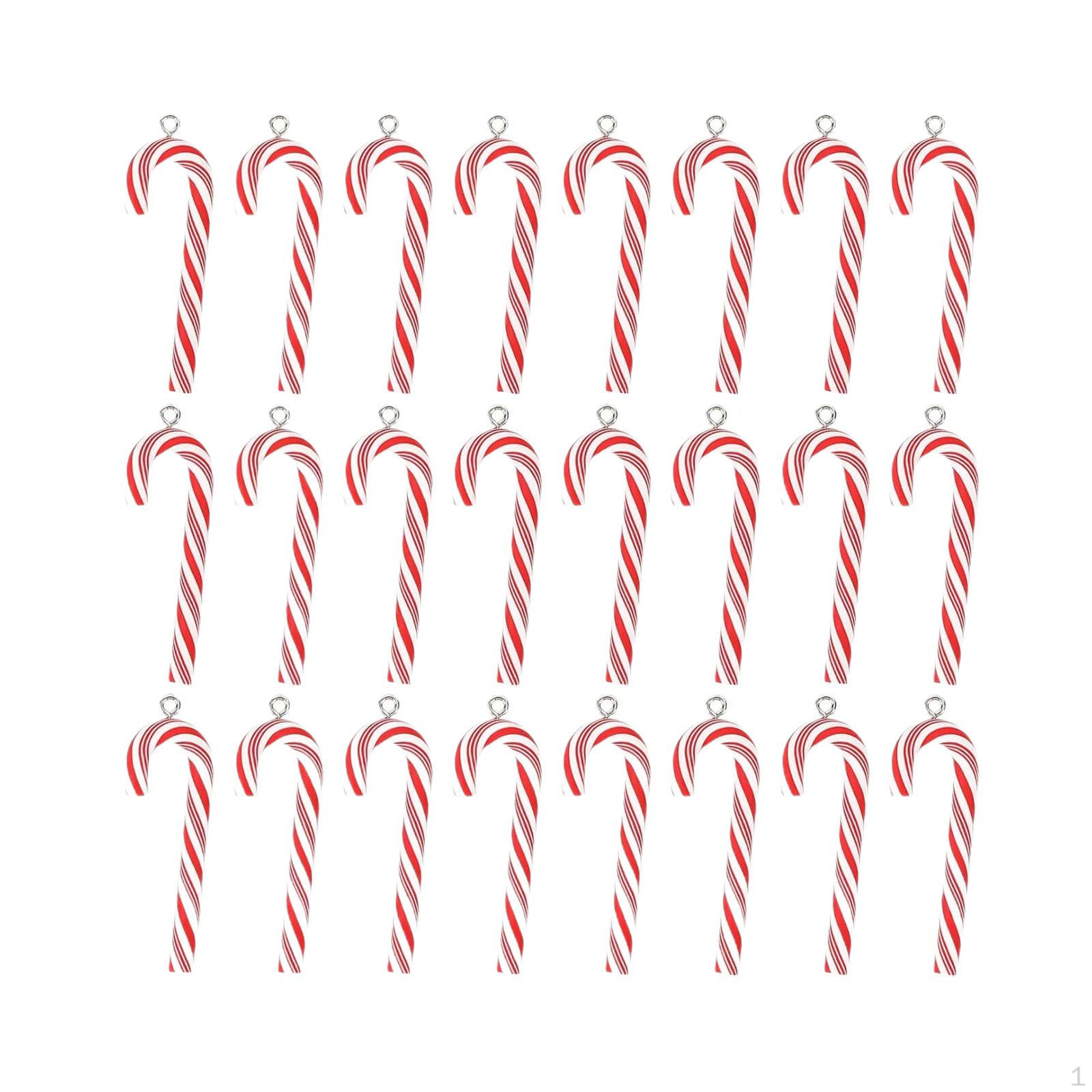 

36x Christmas Candy Cane Decorations with Hooks Sturdy Ornament Hanging Pendant for