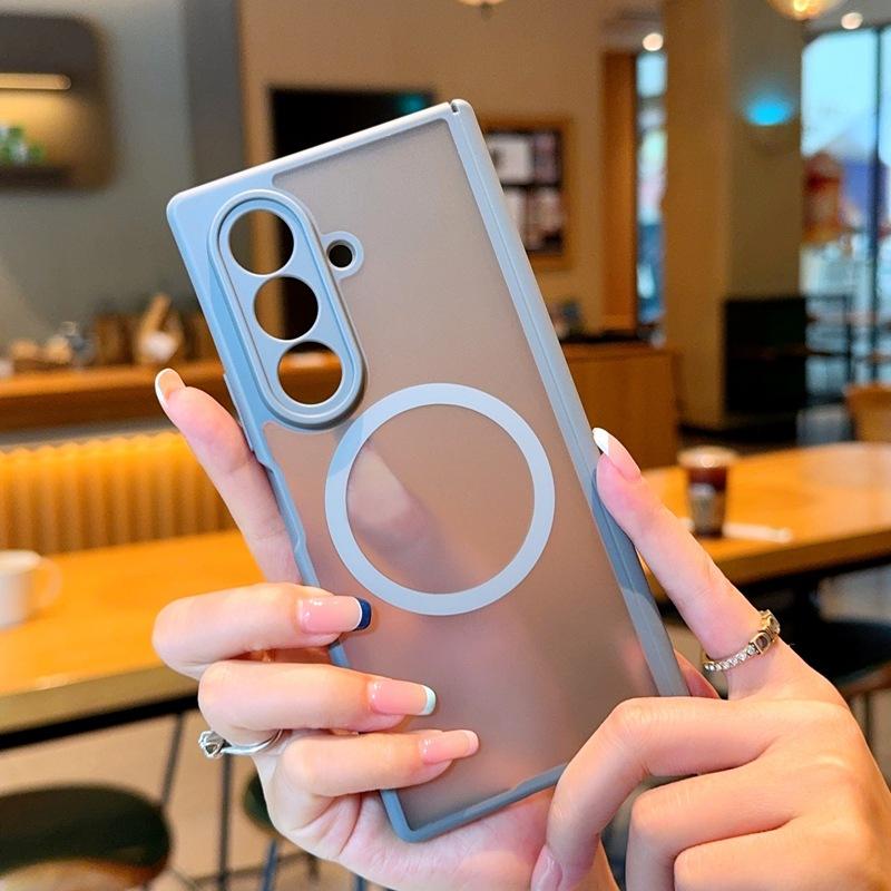 Applicable To Samsung Zfold1 Mobile Phone Case Magnetic Charging W11 Dual Central Axis FOLD1 Lens  Skin Matte Case