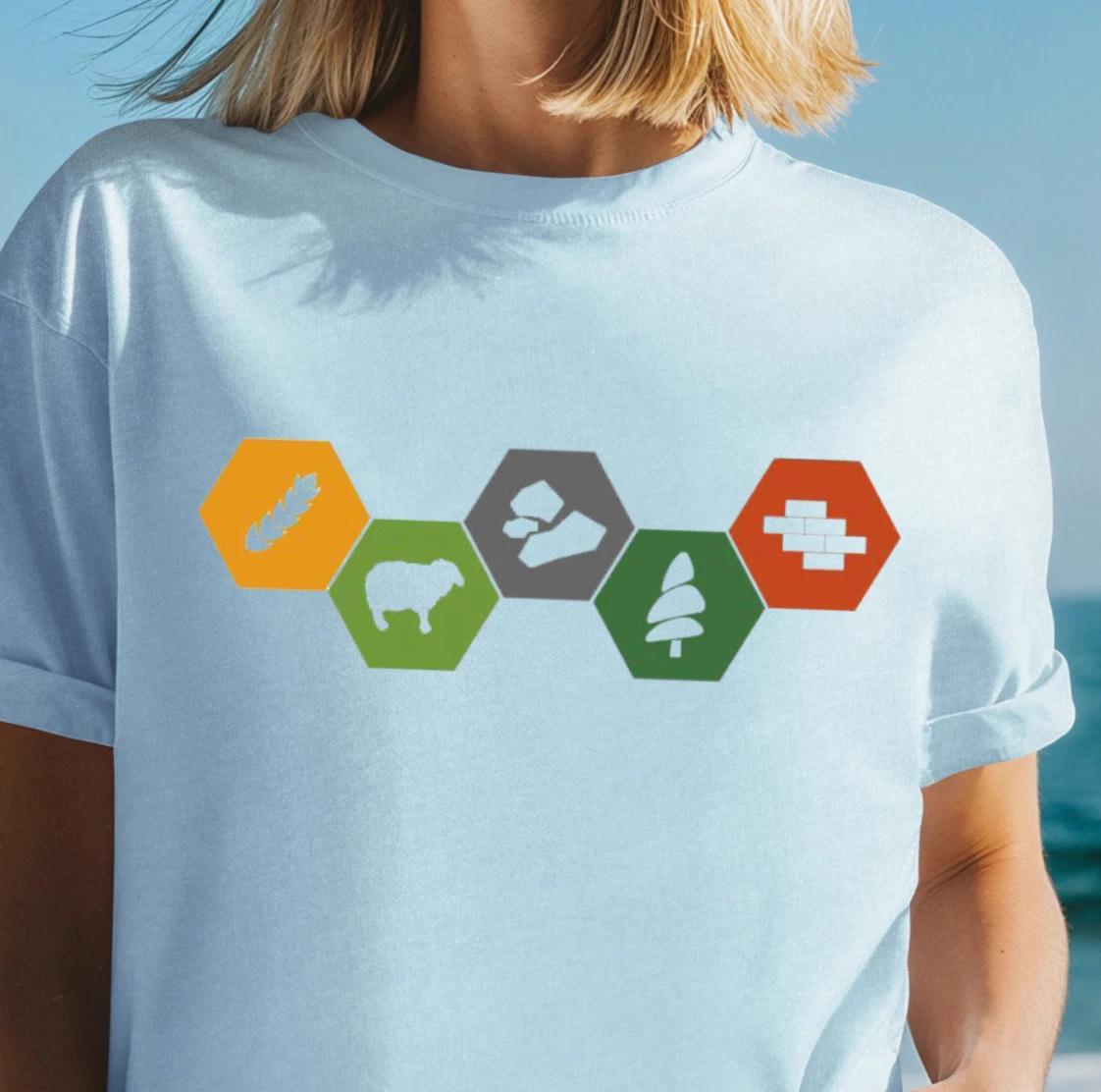 Unofficial Catan Inspired T-shirt, Board Game Night Tee, Gift for Gamers L