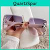 Rhinestone Luxury Women For Sunglasses – Oversized Frame Uv400 Protection Glamorous Side Crystal Details – Trendy Designer Shades
