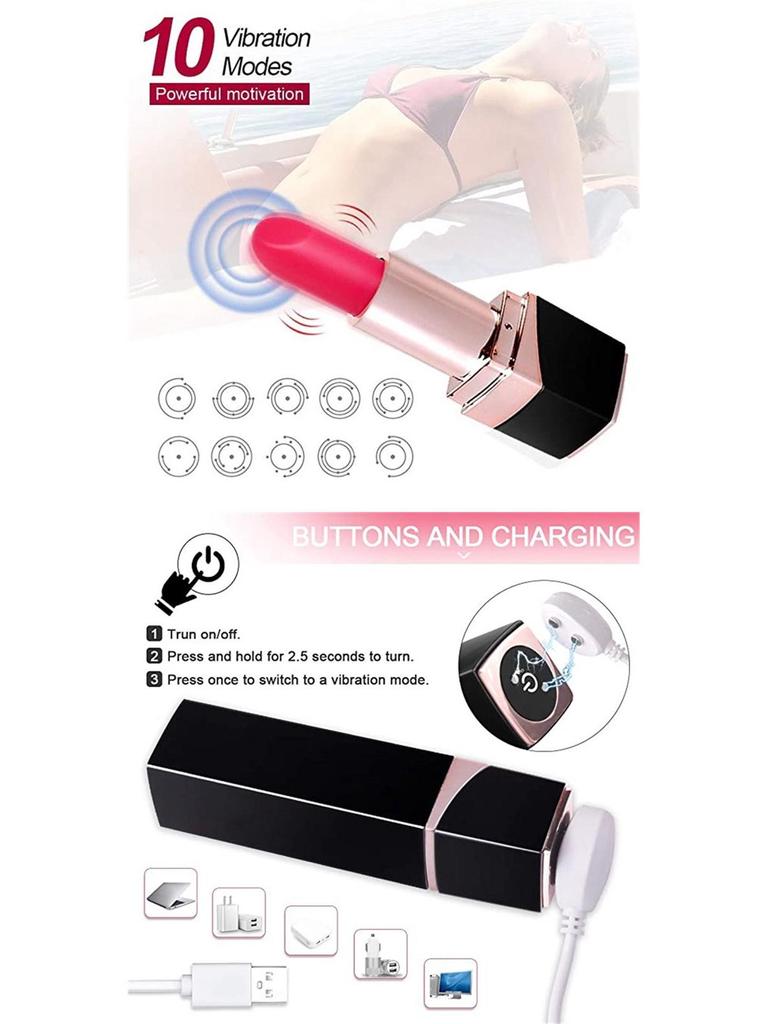 Women's Mini Lipstick Vibrator: Intimate Massager & Silent Jumping Egg