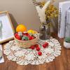 Crochet Doilies for Tables, 15.7inch/40cm Vintage Handmade Doilies for Furniture, Cotton Round Knitted Lace Placemats for Home Kitchen Dining Room