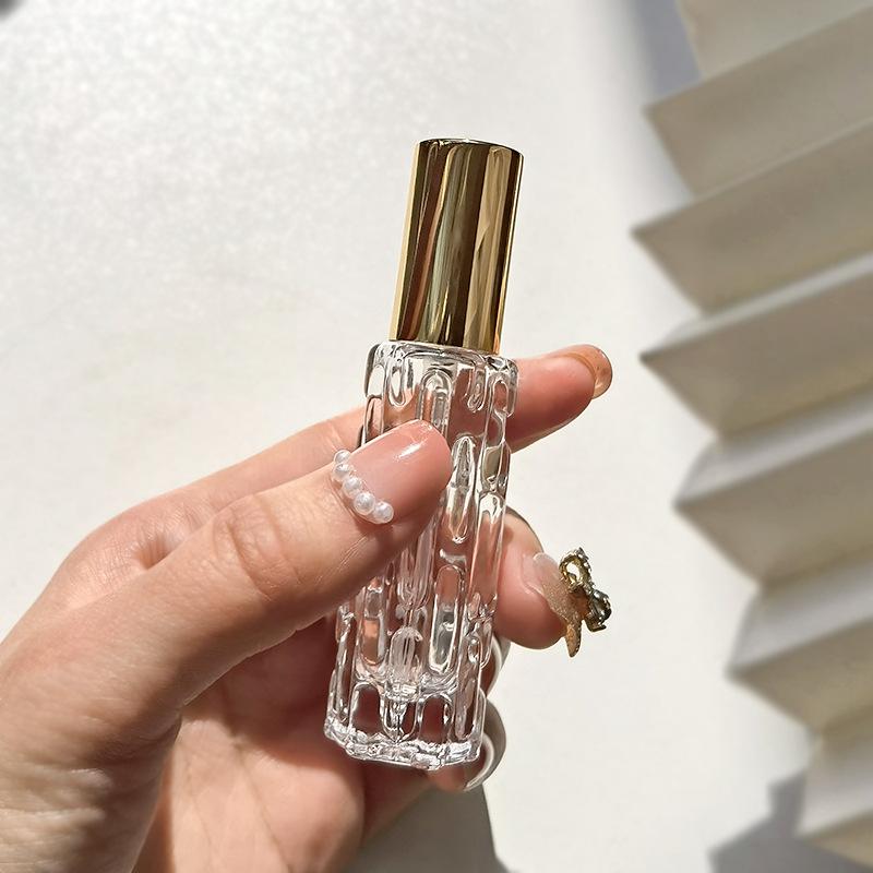 10/15ML Glass Perfume Spray Bottle Rose Gold Aluminum Refillable Atomizer Travel Bottle