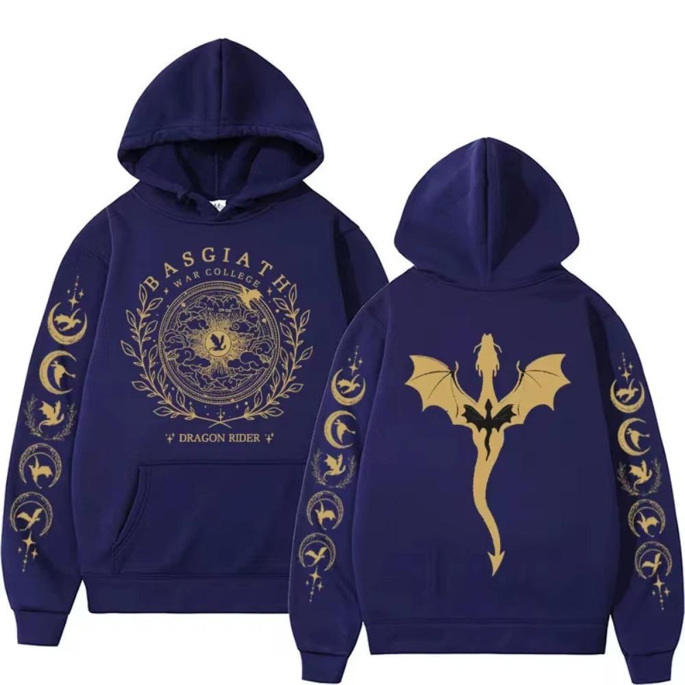 European American Fashion Men Women's Hoodies Fourth Wing Graphic Print Pullover Casual Kids Hoodies Long Sleeve Clothing