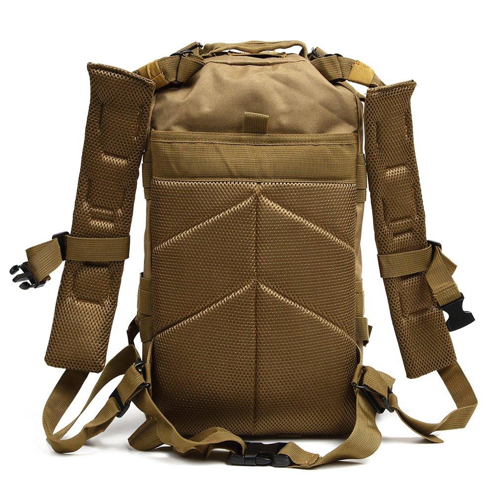 R-STYLE Ultra-Lightweight and Easy-to-Carry MOLLE Compatible Camouflage Assault Tactics Backpack with External Smartphone Pouch (Typhon Black)