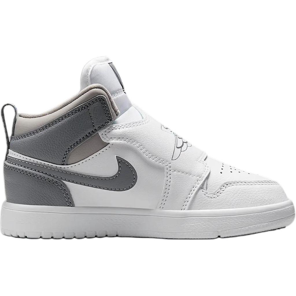 New Nike Anti Slip Wear Resistant High Top Kids' Skateboarding Shoes Gray White Kids' BQ7197-011
