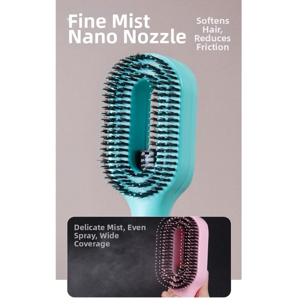 Pettine Spray per Capelli 2-in-1 con Serbatoio d'Acqua Design a Spruzzo Fine Nebulizzazione Portatile Strumento per lo Styling dei Capelli Quotidiano