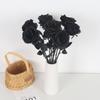 Artificial Black Roses Fake Flowers Long Stem with No Container for Halloween Festival Home Decor Wedding Party Tabletop Decor