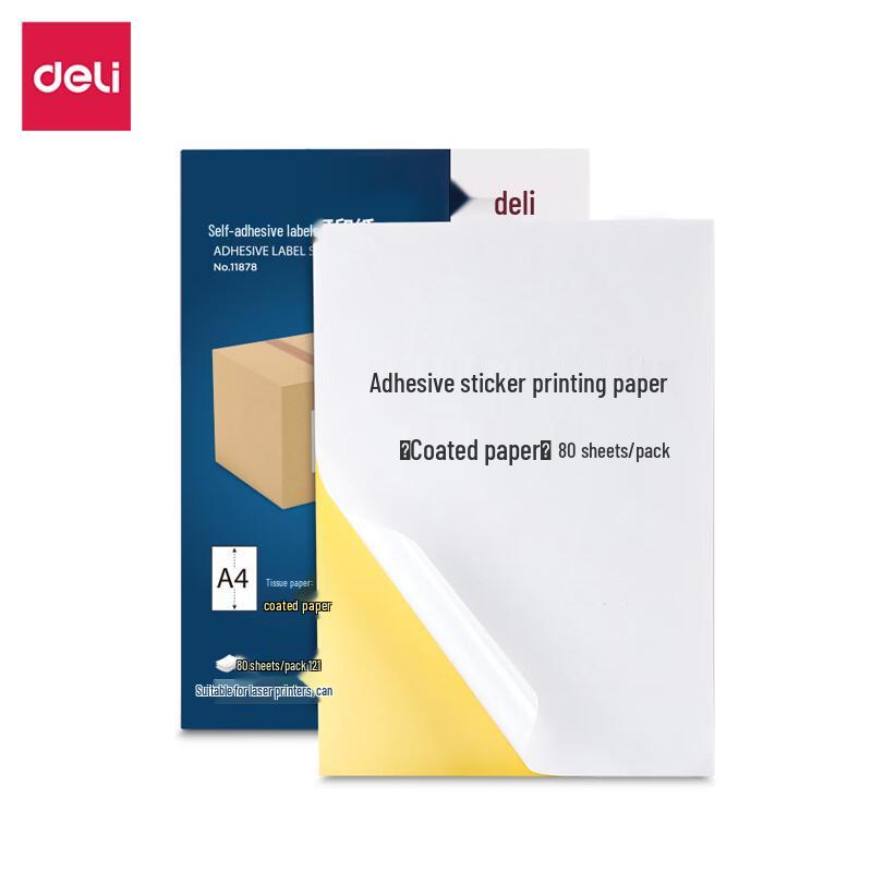 Deli A4 Glossy Coated Sticker Paper