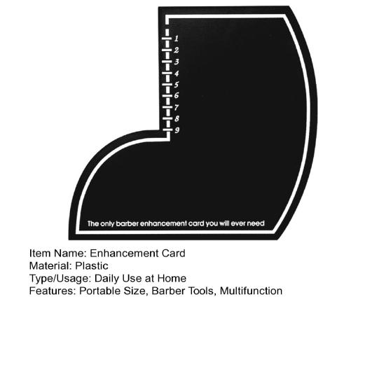 Men Hair Styling Template Color Enhancement Barber Card with Measurement