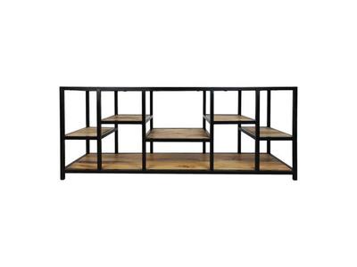Levels TV Cabinet Natural/Black 140x40x55 - HSM - Contemporary - Design - Door(s) and Drawer(s)