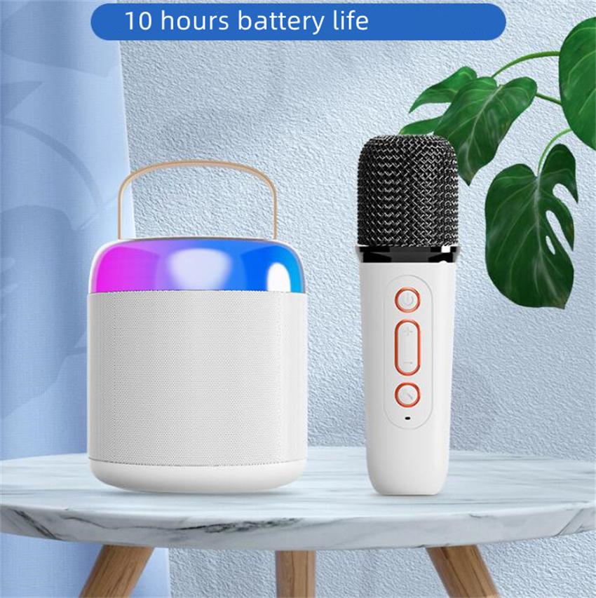 K33 Mini mikrofon bezprzewodowy 5.0 niebieski ząb mały głośnik zewnętrzny przenośny mikrofon do karaoke Audio uniwersalny mikrofon Subwoofer