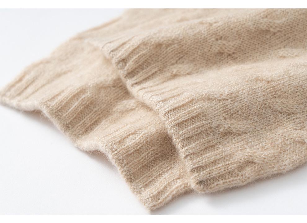 Women's 100% Pure Cashmere Knitted Scarf - Warm & Versatile for Autumn/Winter