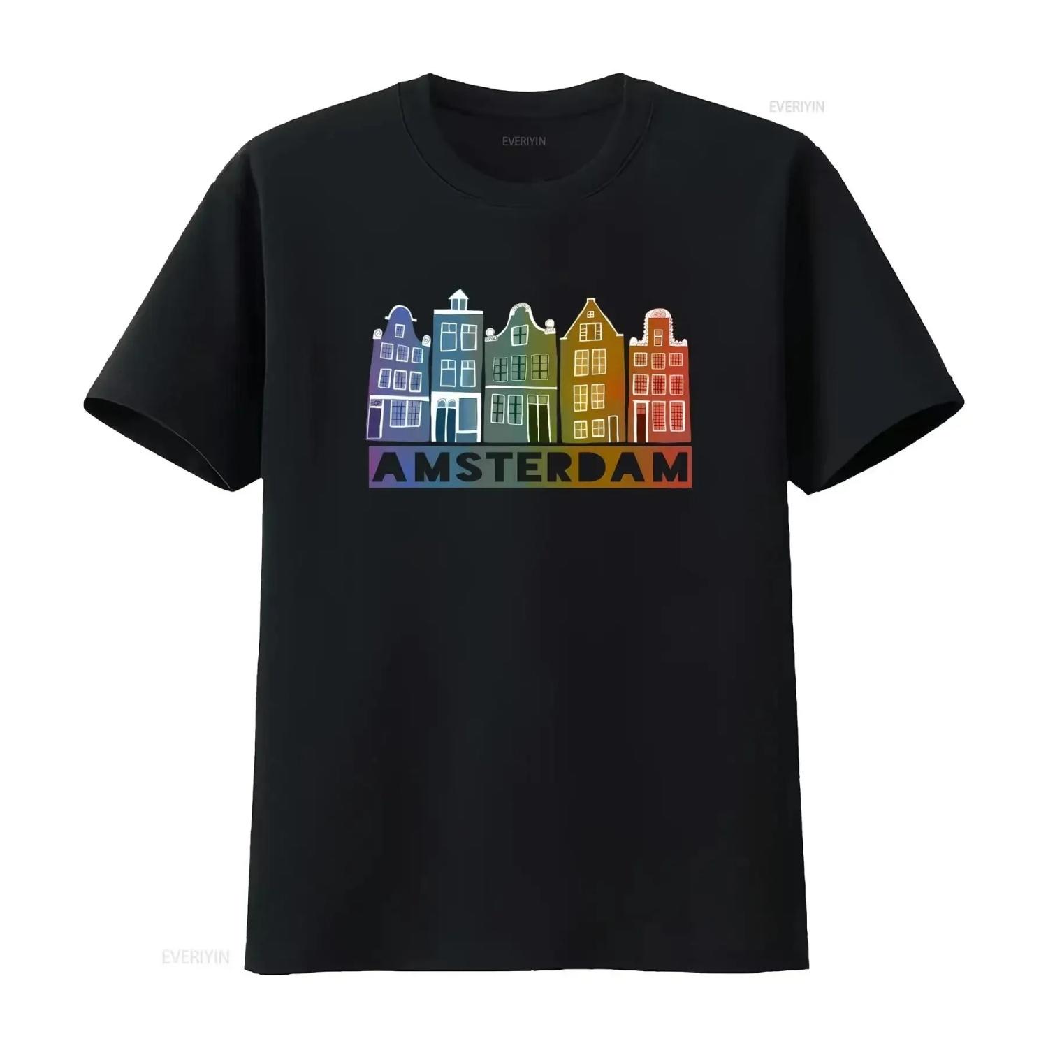 

Canal House Row Amsterdam Holland Dutch Rainbow Large Capacity Backpack Print Backpacks vintage Washed homme Stylish Slightly S чёрный