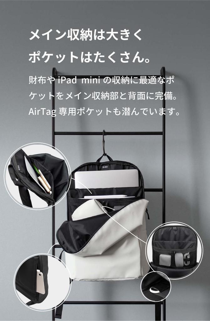 Aso Bose TOFTSACK 2 Backpack, Unisex Business Backpack with Gadget and iPad Storage, Black, TF-V300