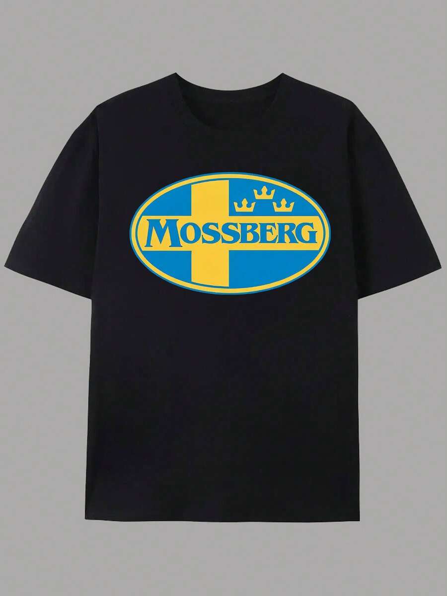 

Unisex S Casual Crew Neck T-Shirt With Mossberg Print M