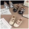 Kids' Leather Bow Rhinestone Low-Cut Princess Shoes - Spring/Autumn 2026 Korean Style Versatile Girls' Student Shoes