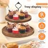 Creative European dessert rack, forest style double-layer cake tray, wooden dessert table decorative tray, cake dessert rack.zwq