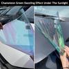Chameleon Green Colorful Car Front Window Tint 76% VLT Car Windshield Solar Protection Film Color Change Window Film, 39.37" X 118.11"