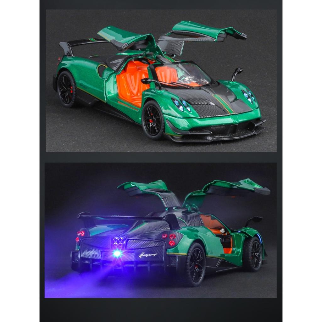 1/24 Pagani Huayra BC Legeringsbilmodell Støpt Lekebil Lyd Lys