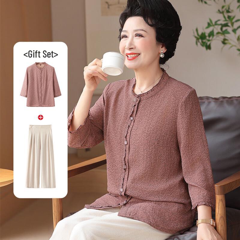 

Datang Furen Women s Elegant Seven-Sleeve Outfit Set L