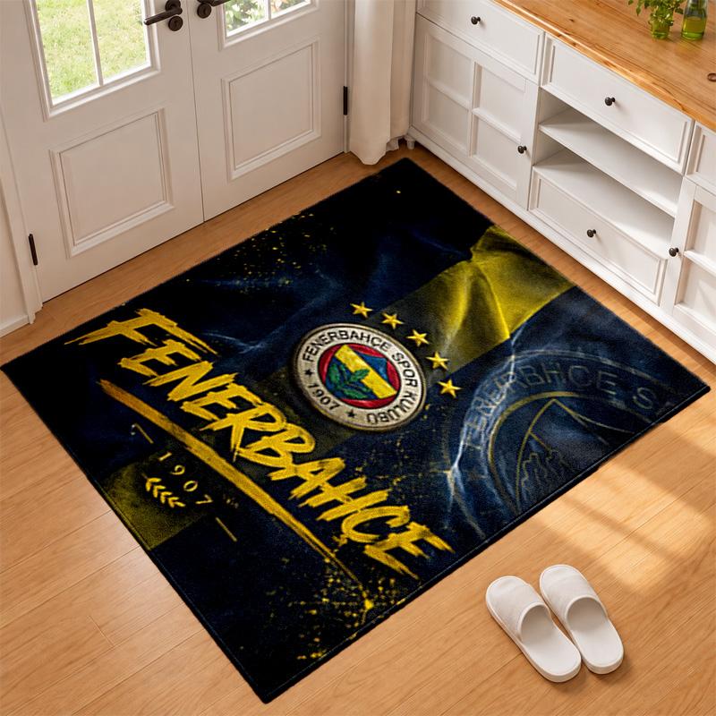 Fenerbahce Carpet Door Mat for Living Room or Bedroom Protective Mat Under Chair Office Decoration Christmas Gift Birthday Present