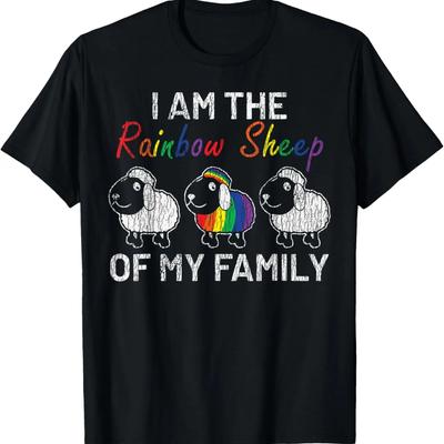 The Rainbow Sheep of My Family Parents Support LGBT T-Shirt
