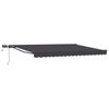 Manual Awning Frame with LEDs Anthracite 4 X 2 M