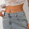 Fashion Colored Glass Crystal Waist Chain for Women Punk Summer Sexy Beach Bikini Body Jewelry Y2K Accessories