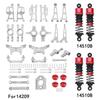 Mjx 14210 14209 H14BM Metal Steering Cup Upper Lower Swing Arm Set Shock Tower Bracket Body Post Hyper Go RC Car Upgrade Parts