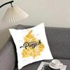 Classic PPunjabB Map Cushion Cover Elegant Comfort Pillowcase Sofa Bed Doublesided Printed Invisible Zipper Home Decor
