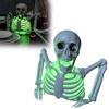 Spooky Nighttime Lighting Halloween Half Body Skeleton Decoration, Realistic Light Up Plastic Holiday Gift for Graveyard, Haunted House, Outdoor
