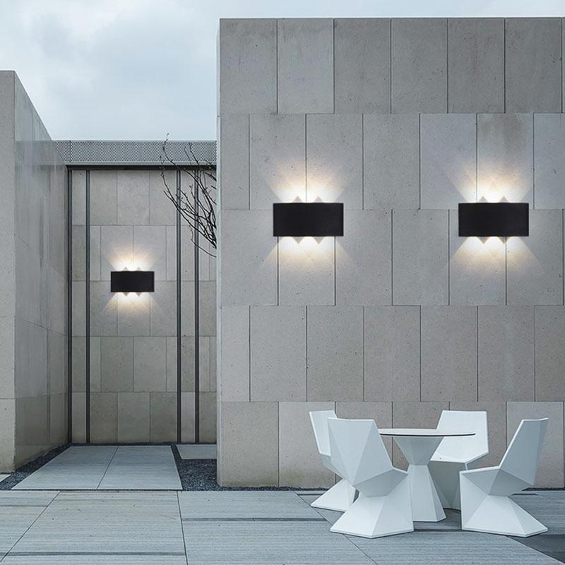 110/220 V Waterproof Surface Mounted LED Wall Light Modern Nordic Luminaire Indoor Wall Lamps Living Room Porch Outdoor Simple