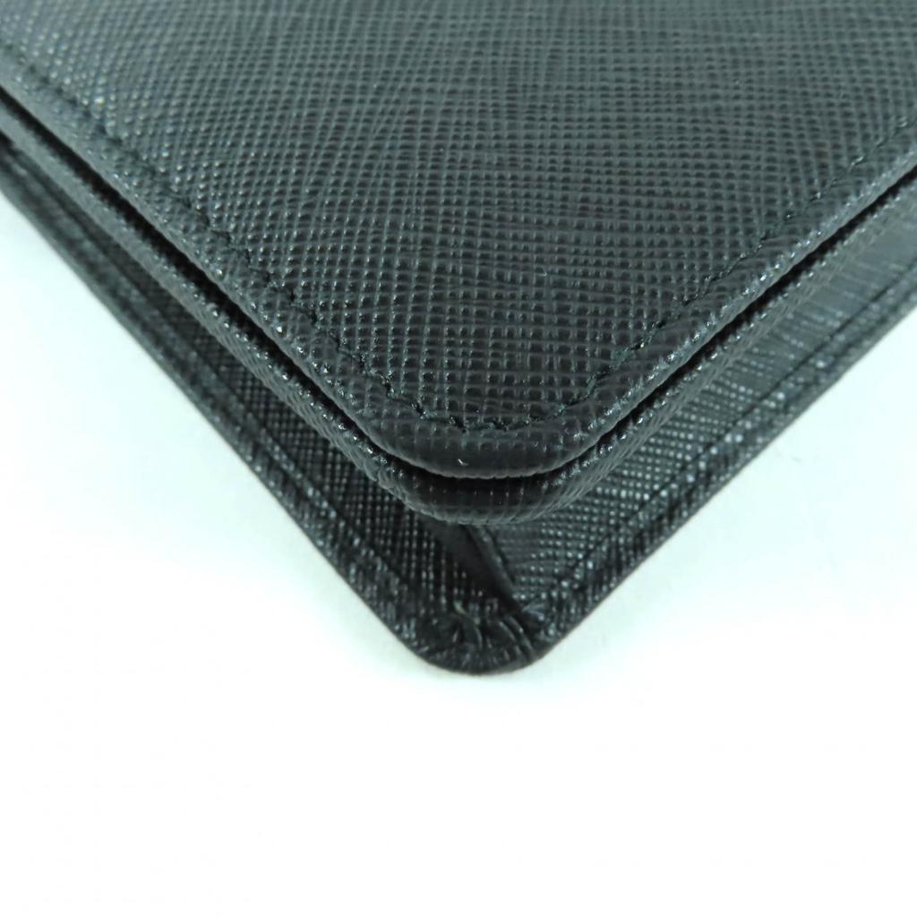 Excellent PRADA Shoulder Bag Saffiano leather mini bag black 1BP053 Used