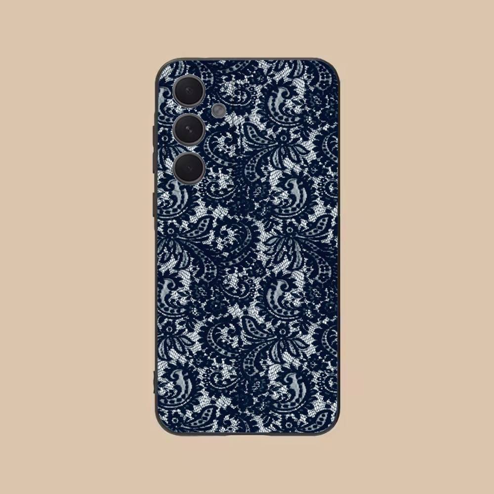 

Чехол с кружевным принтом для Samsung S25,24,21,22,23,20,S30,Ultra,Plus,Fe,Lite,Note,5G Черный SamsungS26