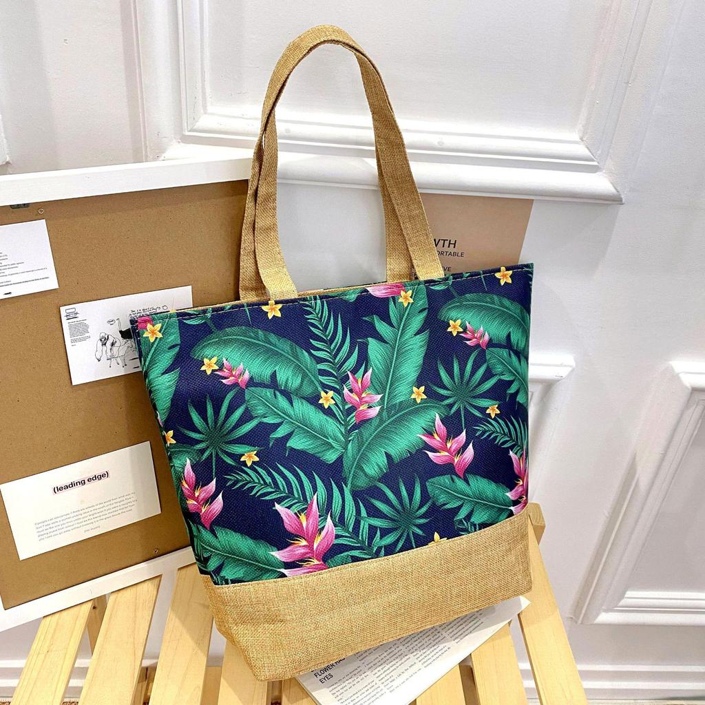 Women's Southeast Asian Literary Canvas Shoulder Bag