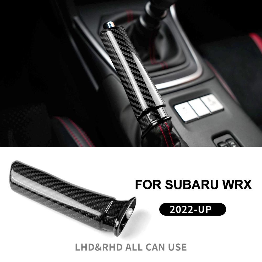 Real Hard Carbon Fiber Sticker For Subaru WRX 2025 2025 2025 Replace Handbrake Grip Cover Handle Interior Trim Accessories
