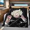 1PC Vegito  Print Flannel Blanket, High quality All Seasons, Home Decor, Warmth and Comfort, Perfect for Christmas Gifts